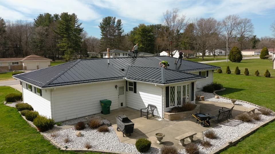 Layman residence in South Bend during standing seam install