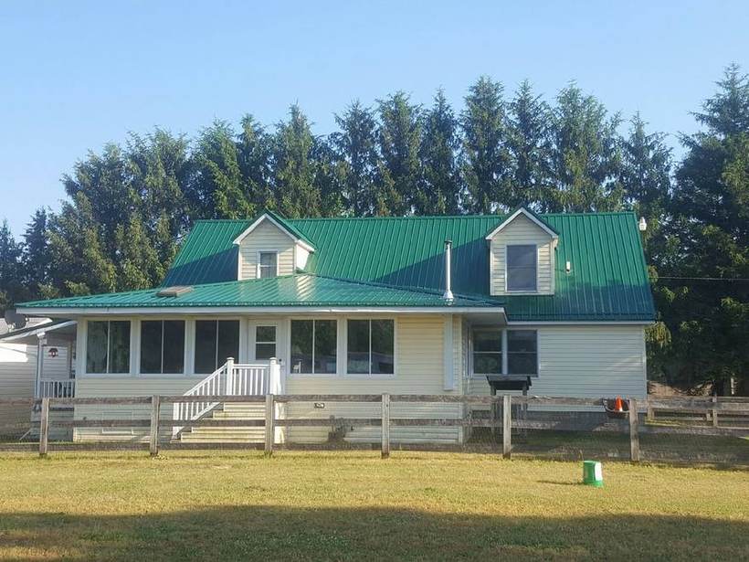 Steel Master Roofing install: Burnished Slate