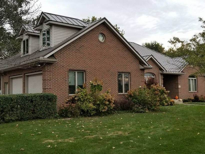 Steel Master Roofing install: Burnished Slate