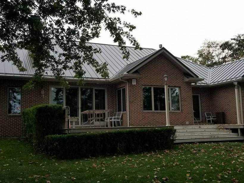 Steel Master Roofing install: Burnished Slate