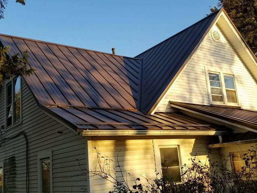 Steel Master Roofing install: Standing Seam, Burnished Slate