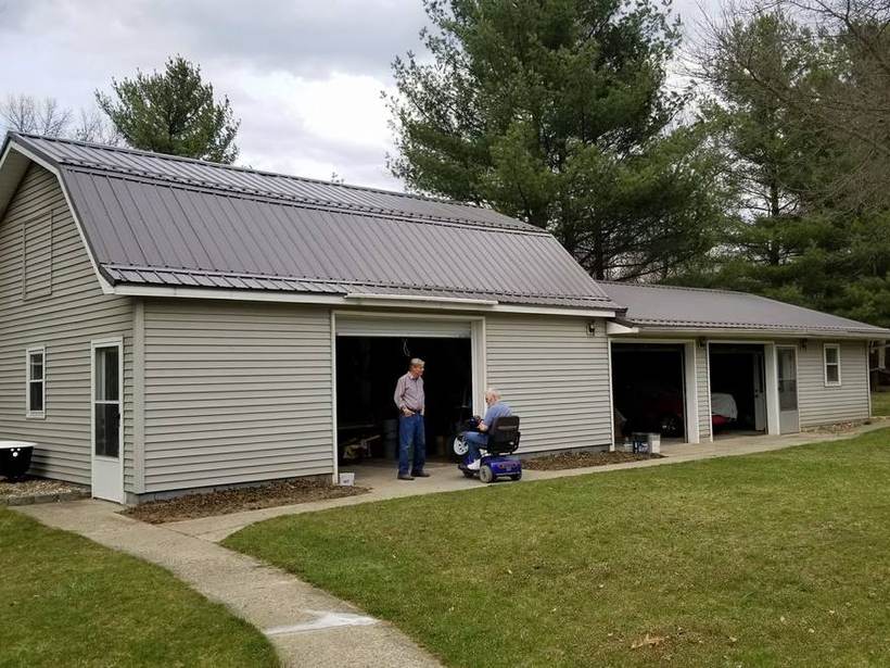Steel Master Roofing install: Standing Seam, Burnished Slate