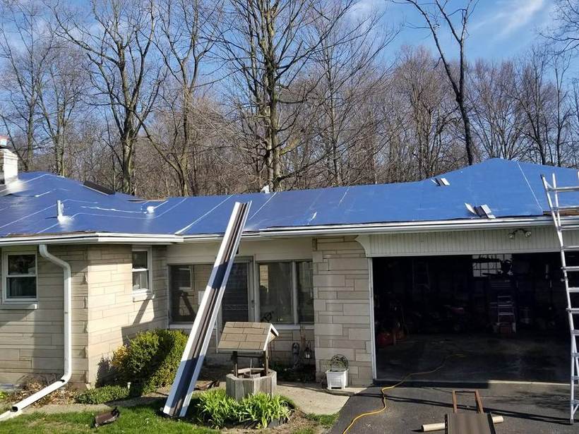 Steel Master Roofing install: Standing Seam, Burnished Slate