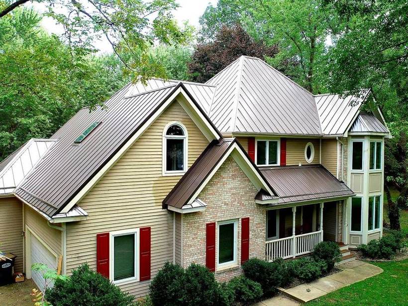 Steel Master Roofing install: Standing Seam, Burnished Slate