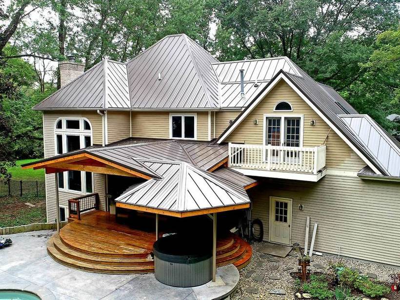 Steel Master Roofing install: Standing Seam, Burnished Slate