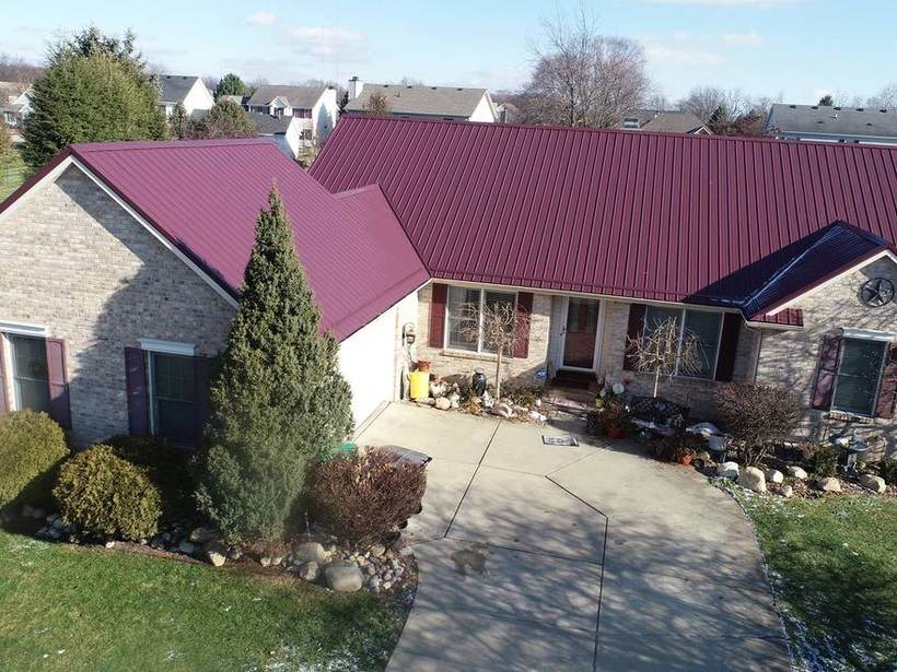 Steel Master Roofing install: St Joseph, Standing Seam, Burnished Slate