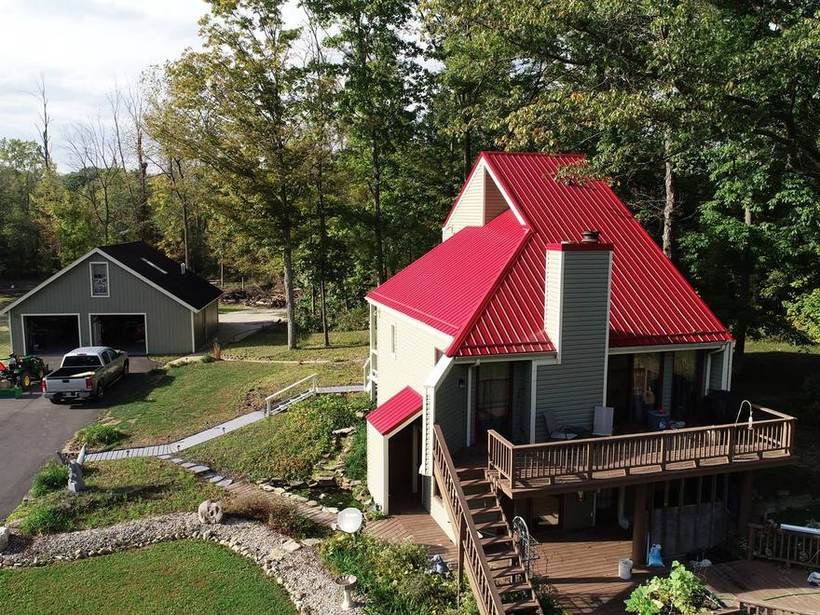 Steel Master Roofing install: St Joseph, Standing Seam, Burnished Slate