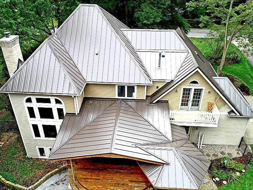 Steel Master Roofing install: St Joseph, Standing Seam, Burnished Slate