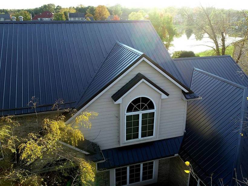 Steel Master Roofing install: Granger, Standing Seam, Charcoal