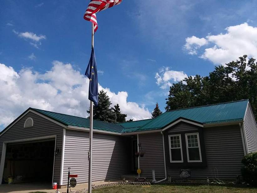 Steel Master Roofing install: Elkhart, Coal Black