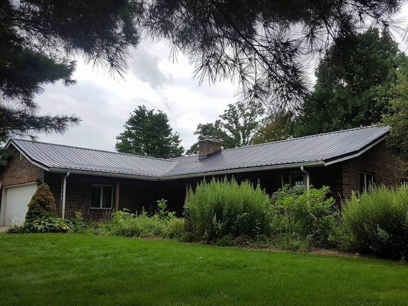 Steel Master Roofing install: Elkhart, Coal Black