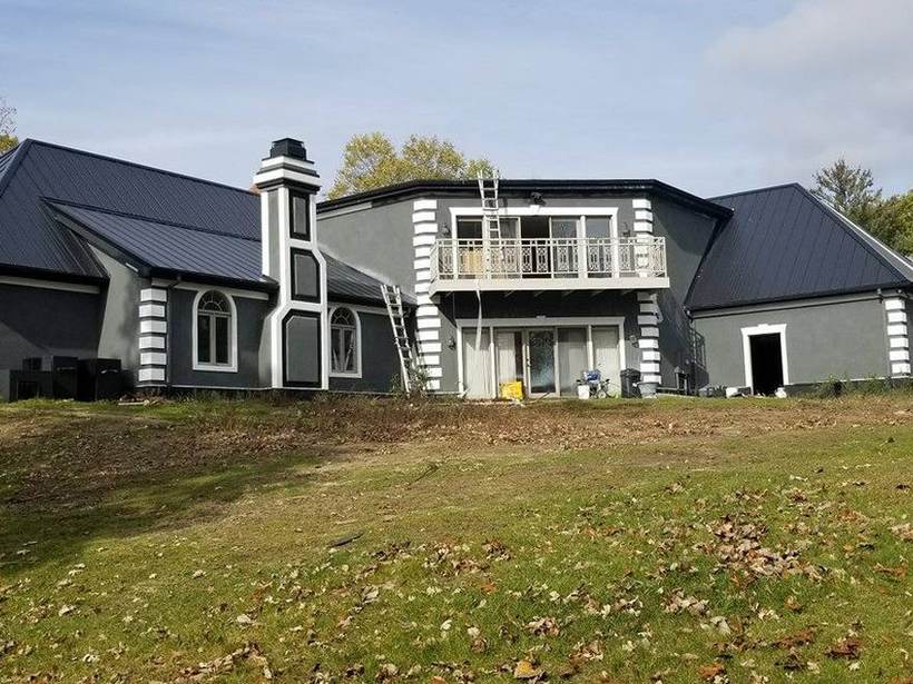 Steel Master Roofing install: Elkhart, Standing Seam, Coal Black