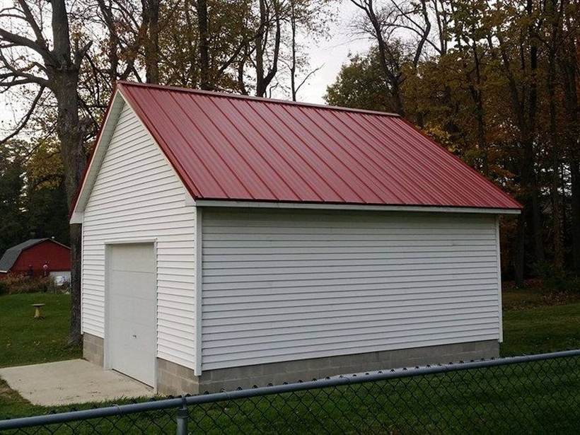 Steel Master Roofing install: Rustic Red