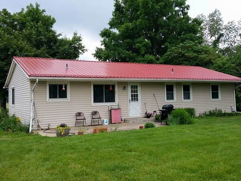Steel Master Roofing install: Niles, Rustic Red