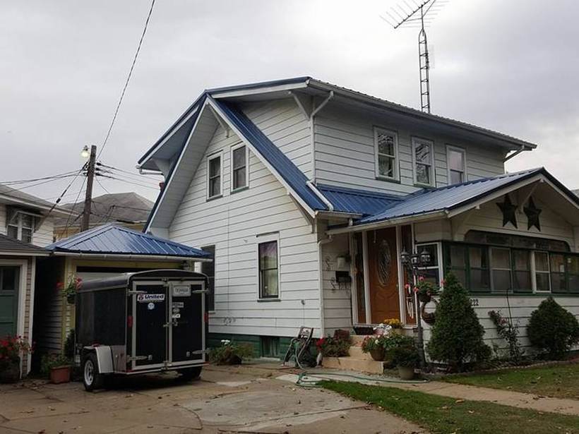 Steel Master Roofing install: Goshen, Rustic Red