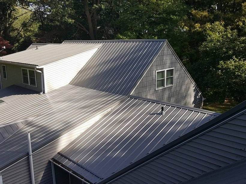 Steel Master Roofing install: Goshen, Rustic Red