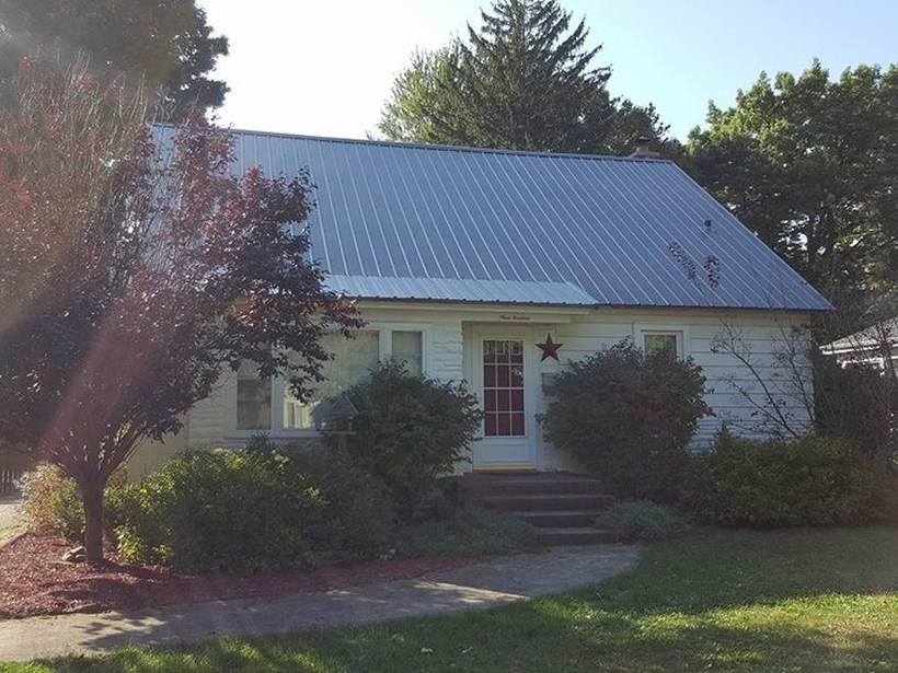 Steel Master Roofing install: Goshen, Rustic Red