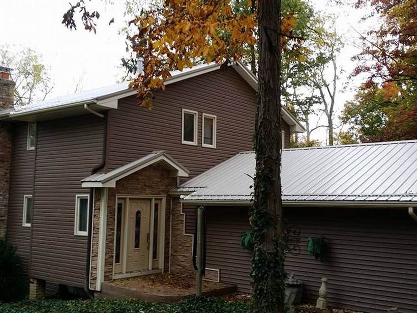 Steel Master Roofing install: Ft Wayne, Taupe