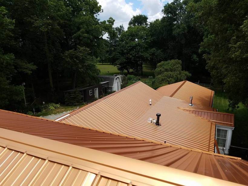 Steel Master Roofing install: Standing Seam