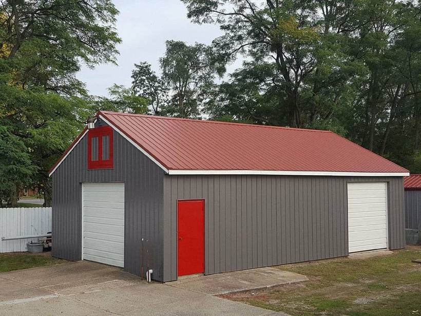 Steel Master Roofing install: Elkhart, Exposed Fastener