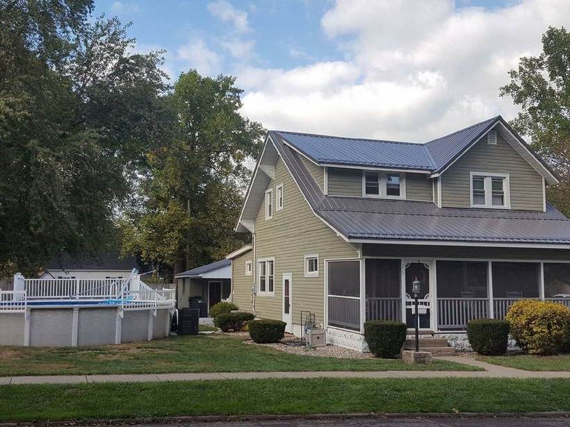 Steel Master Roofing install: Elkhart, Exposed Fastener