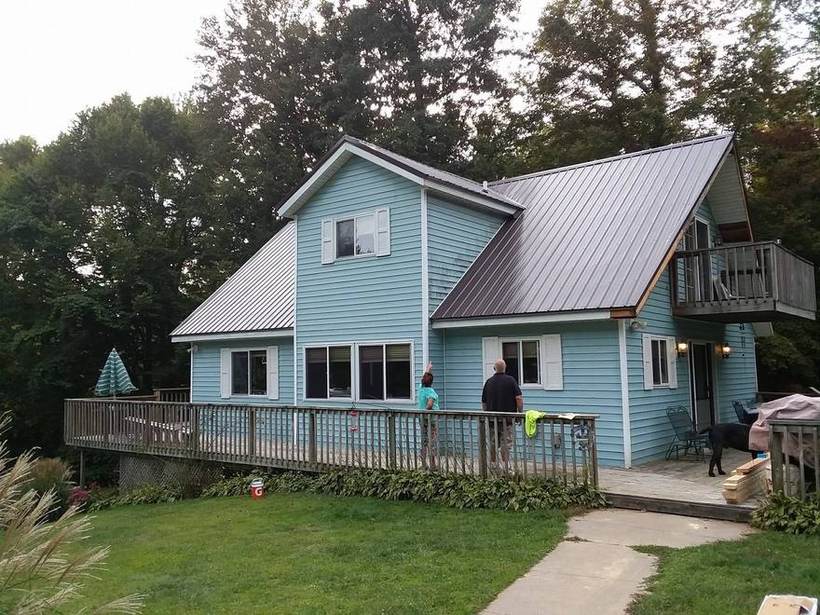 Steel Master Roofing install: Elkhart, Exposed Fastener