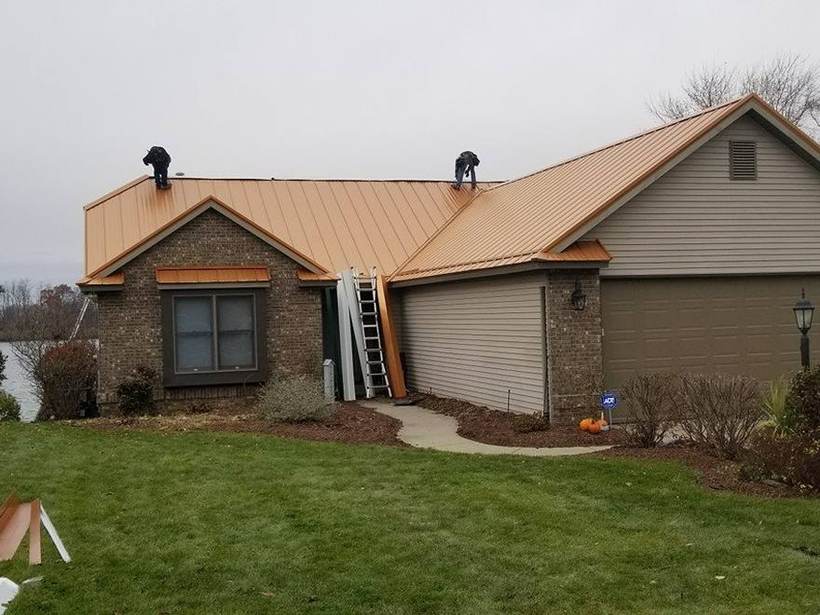 Steel Master Roofing install: Standing Seam