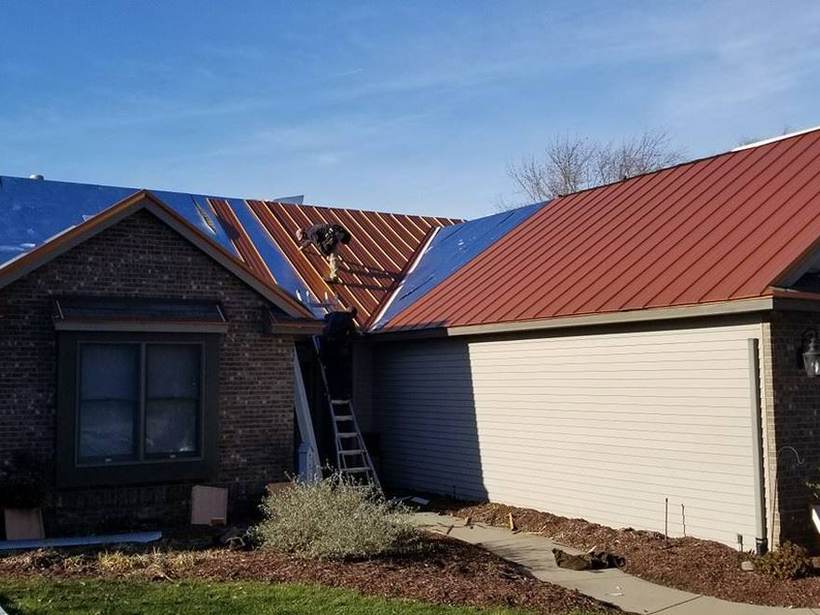 Steel Master Roofing install: Standing Seam