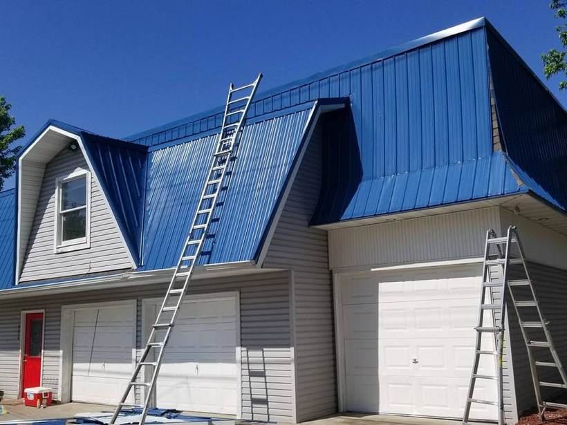 Steel Master Roofing install: Standing Seam