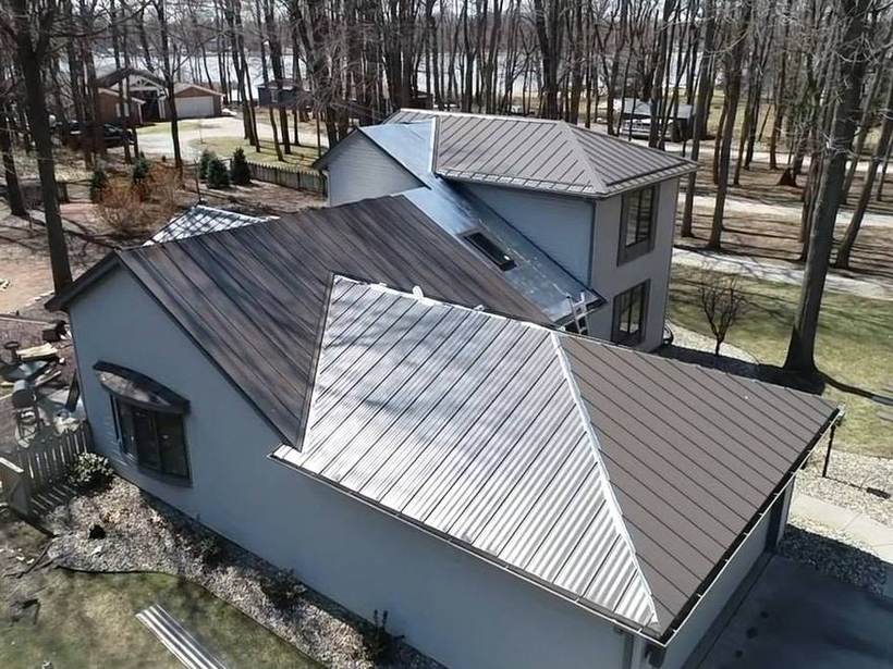 Steel Master Roofing install: Elkhart, Standing Seam