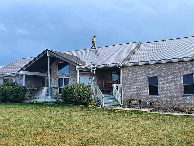 Steel Master Roofing install: Metal Shingles