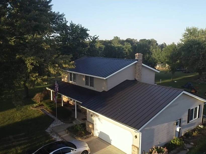 Steel Master Roofing install: Standing Seam