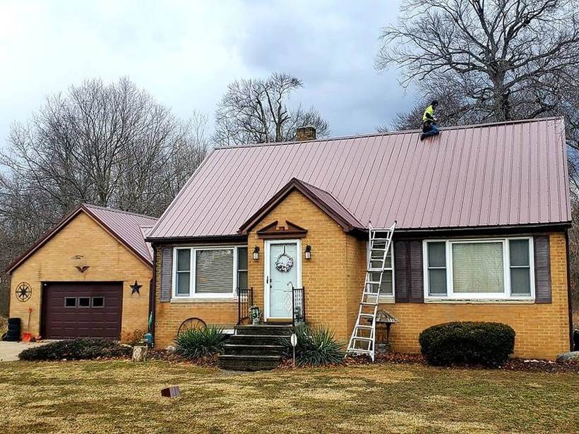 Steel Master Roofing install: Standing Seam