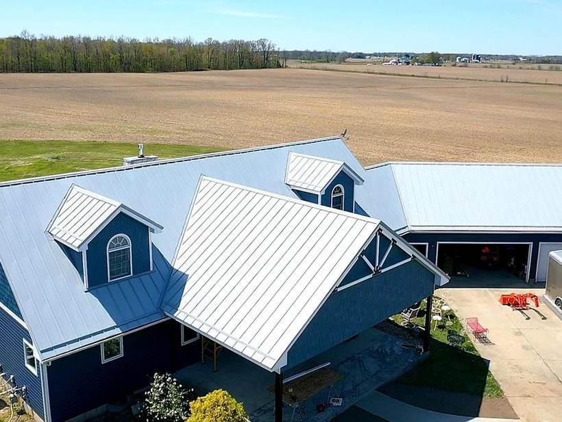 Steel Master Roofing install: Standing Seam
