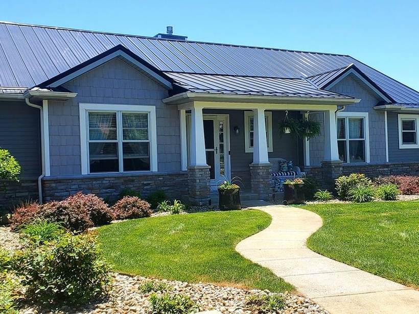 Steel Master Roofing install: Standing Seam
