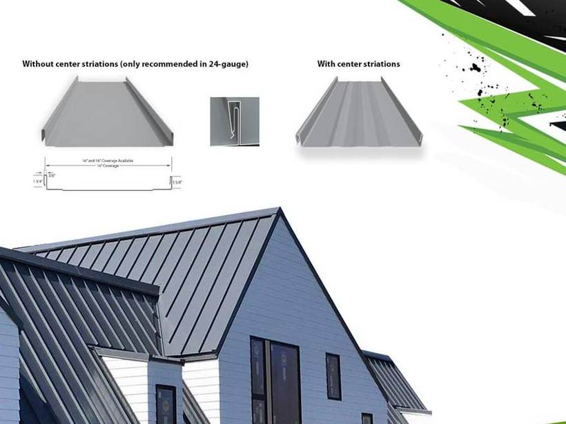 Steel Master Roofing install: Standing Seam