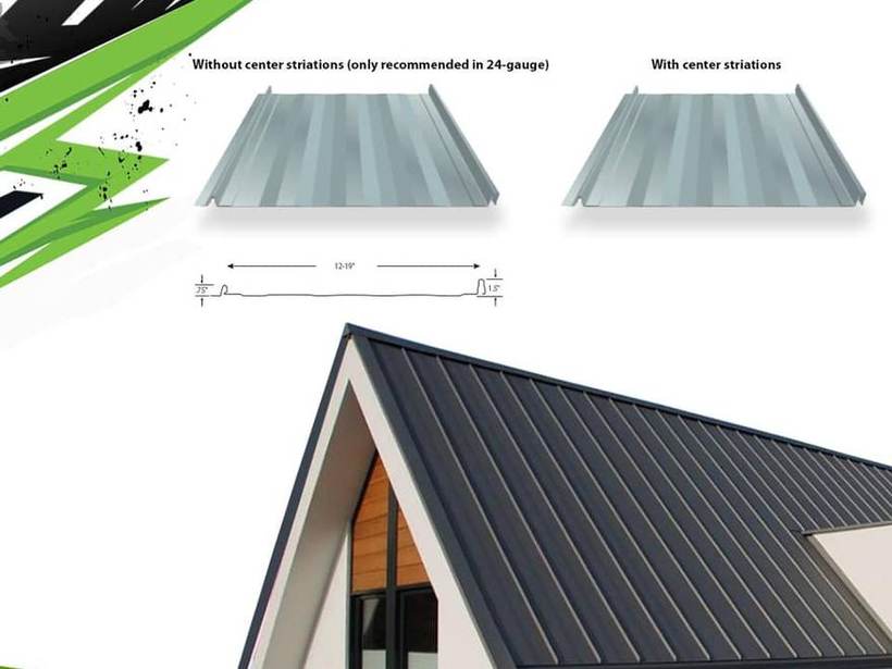 Steel Master Roofing install: Standing Seam