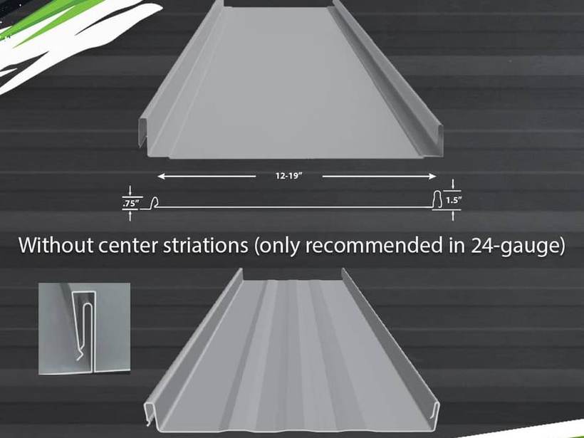 Steel Master Roofing install: Standing Seam