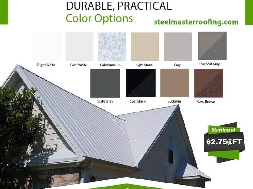 Steel Master Roofing install: Exposed Fastener