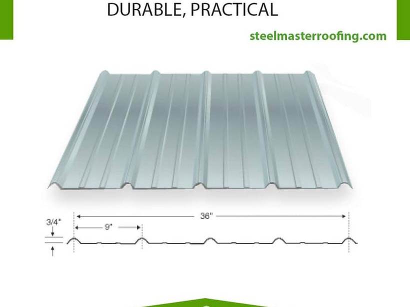 Steel Master Roofing install: Exposed Fastener