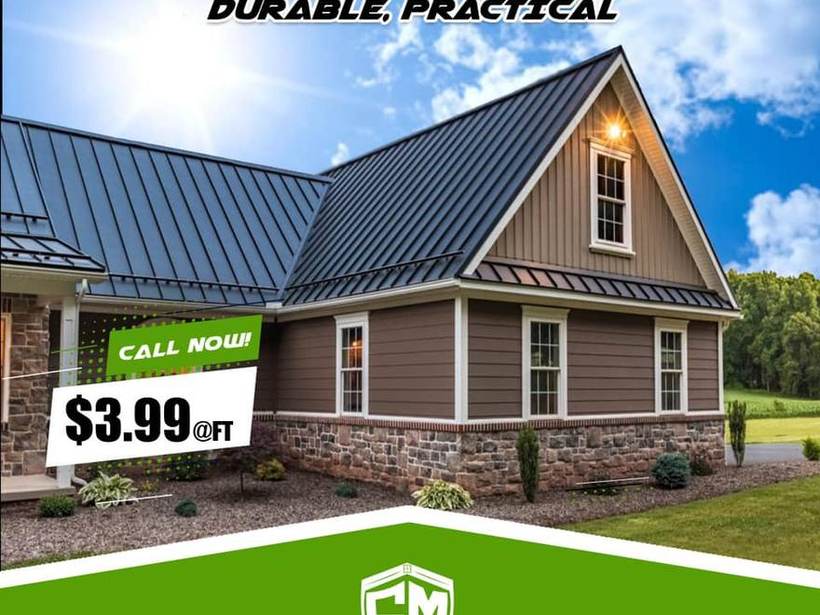Steel Master Roofing install: Standing Seam