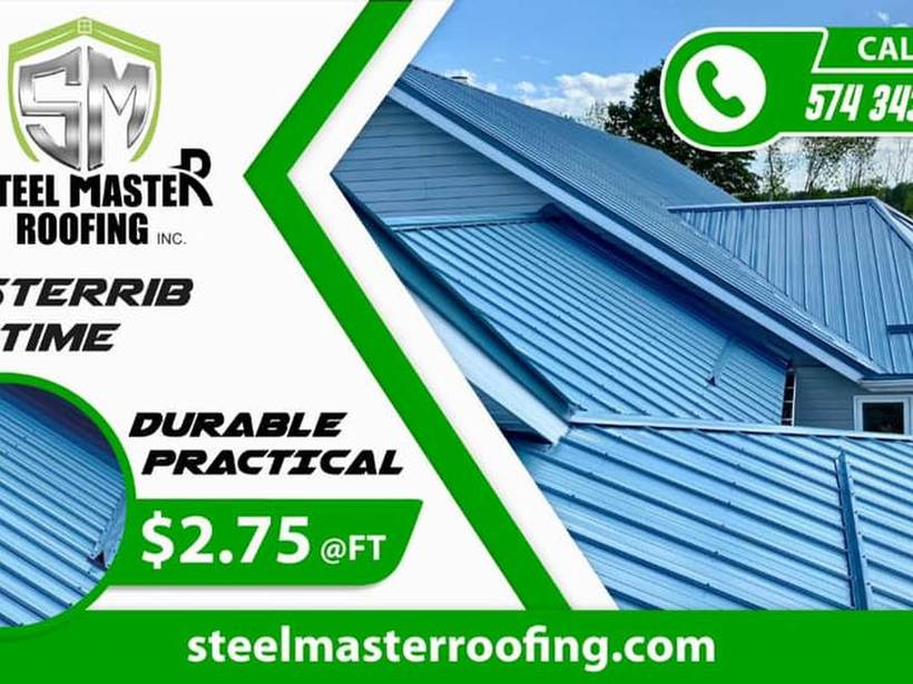 Steel Master Roofing install: Exposed Fastener