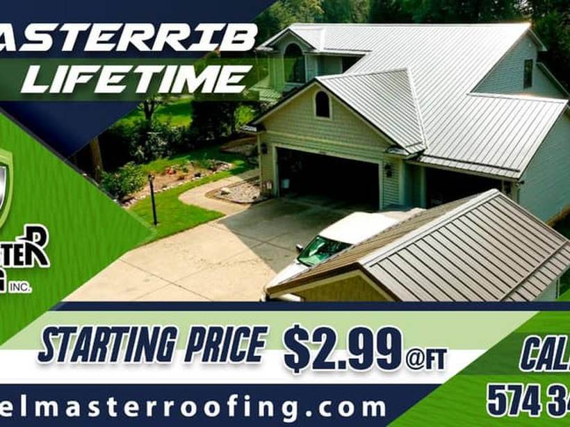 Steel Master Roofing install: Exposed Fastener