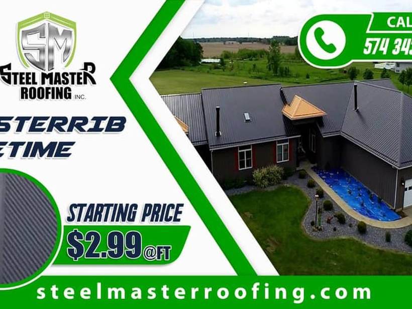 Steel Master Roofing install: Exposed Fastener