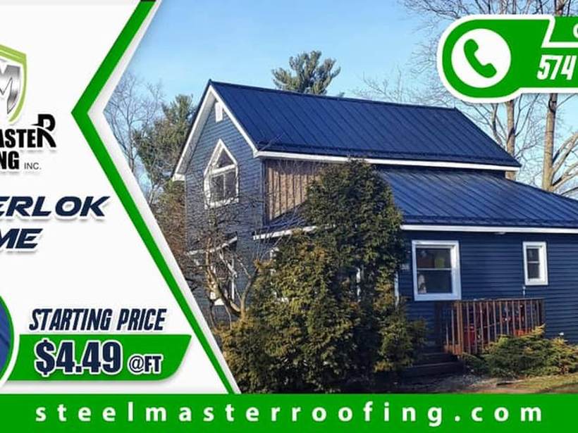 Steel Master Roofing install: Standing Seam