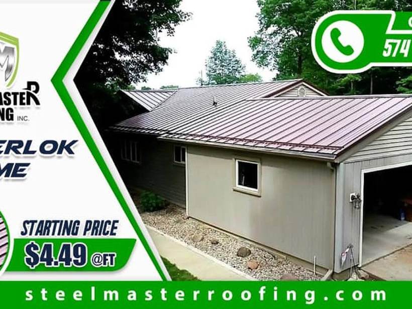Steel Master Roofing install: Standing Seam