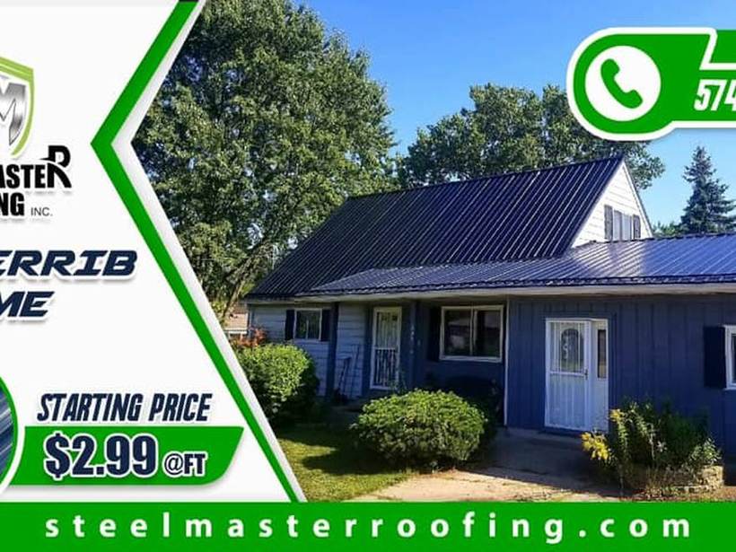 Steel Master Roofing install: Exposed Fastener