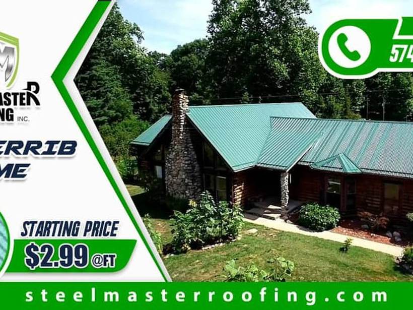 Steel Master Roofing install: Exposed Fastener