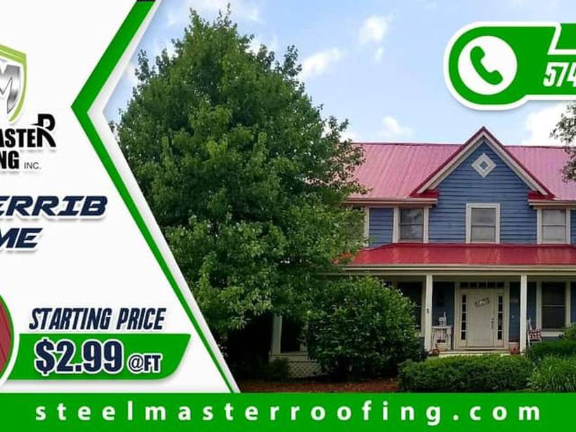 Steel Master Roofing install: Exposed Fastener