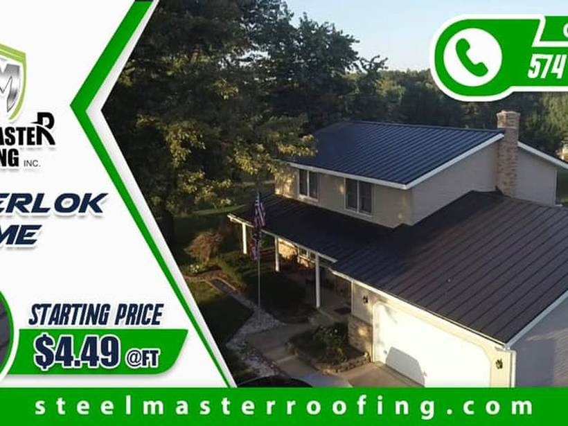 Steel Master Roofing install: Standing Seam